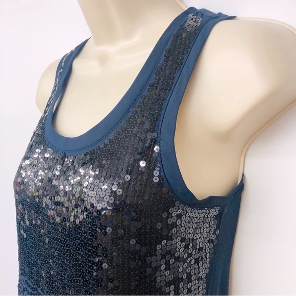 The Limited Navy Sequin Tank Top - Picture 3 of 16